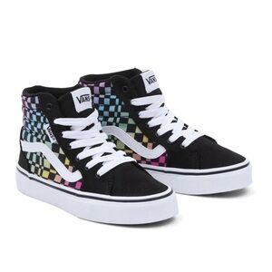 Vans Youth Girls' Ward Trippy High Top Chekerboard Sneaker